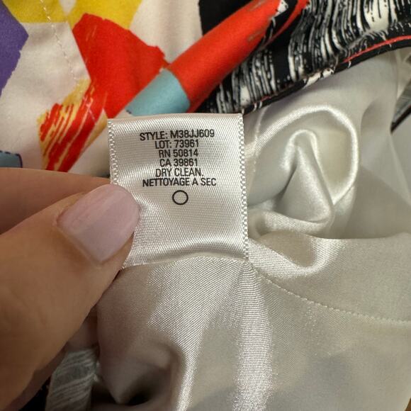 Tahari Womens Large Floral Print Sheath Sleeveless Dress Medium Stretch Cotton - Picture 8 of 11